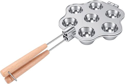 Open Pies Cookie Maker Nonstick Aluminum Alloy Baking Mold with Wood Handles for Cupcakes Tarts in Kuwait
