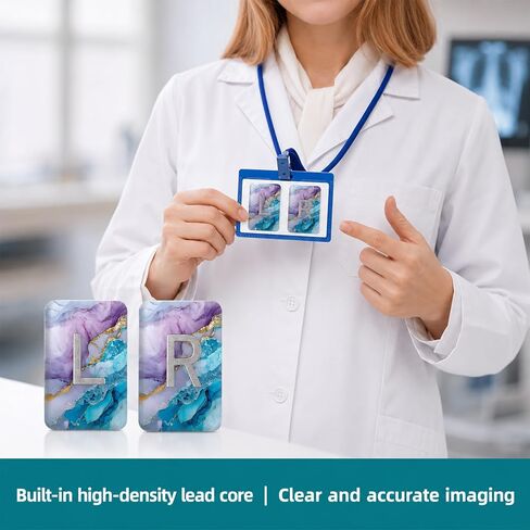 2 Pack X-Ray Resin Markers with Lead Letters L & R Radiology Tech Markers | Reusable Washable Xray Markers with Radhesive xray marker adhesive, Radiology Tech Student Essentials for Nurses in Kuwait