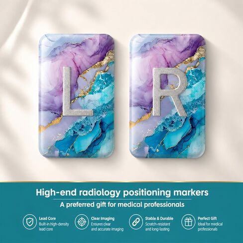 2 Pack X-Ray Resin Markers with Lead Letters L & R Radiology Tech Markers | Reusable Washable Xray Markers with Radhesive xray marker adhesive, Radiology Tech Student Essentials for Nurses in Kuwait