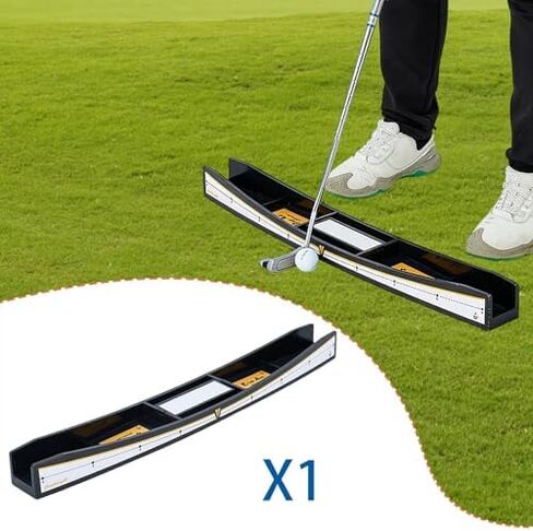 Putting Stroke Trainer Putting Rail Putting Training Aid Dual Design for Indoor Outdoor Practice in Kuwait