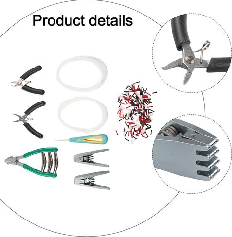 Badminton Stringing Clamp Kit with Flying Clamps, Pliers, Awl & Grommet Tennis Squash Racket Repair, Metal Gripper Set with Storage Bag in Kuwait