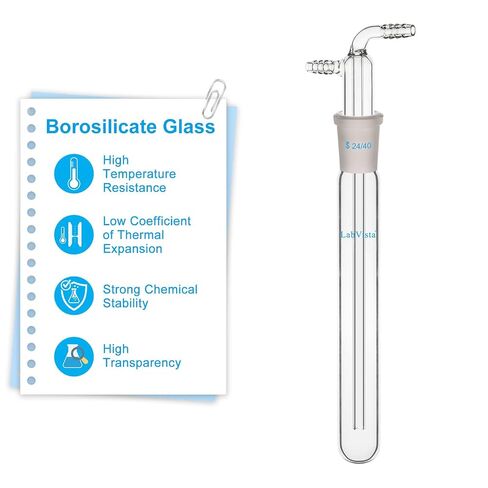 Borosilicate Glass Cold Trap, 200mm Condenser with 24/40 Joints for Rotary Evaporator & Vacuum Distillation - Vacuum System Protection, Solvent Recovery in Kuwait