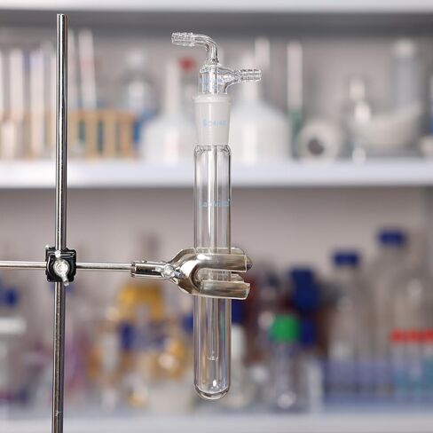 Borosilicate Glass Cold Trap, 200mm Condenser with 24/40 Joints for Rotary Evaporator & Vacuum Distillation - Vacuum System Protection, Solvent Recovery in Kuwait