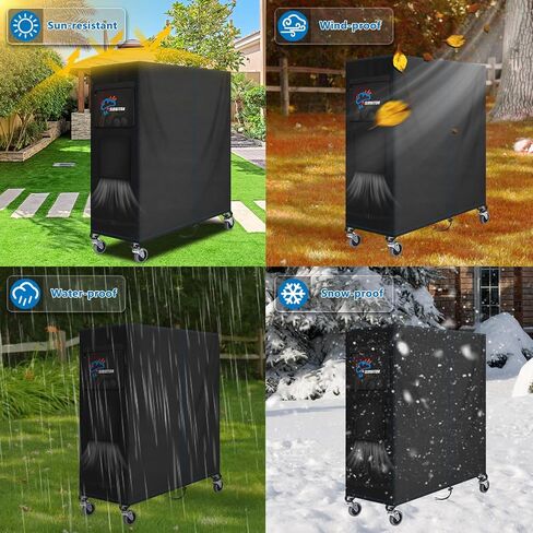 SIRUITON Ping Pong Table Cover,520D Outdoor Table Tennis Table Covers,All Weather Protection,Waterproof Sunproof Indoor & Outdoor,Black 65"L x 28"W x 72.8"H in Kuwait