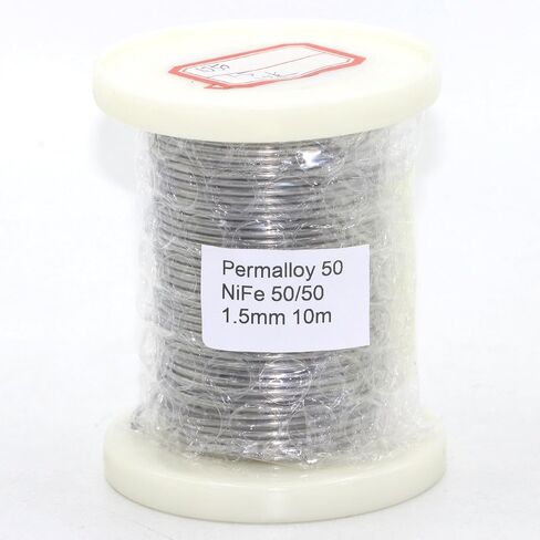 سلك من سبيكة مغناطيسية ناعمة من Permalloy 50، Ni50 Fe، نفاذية عالية، إكراه منخفض، صلب، للمحول، المستشعر، التدريع المغناطيسي (0.5 مم 10 م) in Kuwait