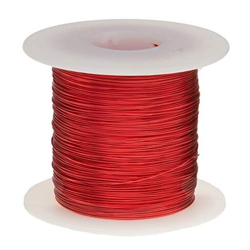 Magnet Wire, Heavy Build Enameled Copper Wire, 23 AWG, 5.0 lb, 3125' Length, 0.0249" Diameter, Red in Kuwait