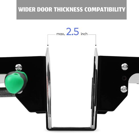 One-Piece Patended Door Installation Tool Kit Made of Aluminum Alloy Door Dolly Lifter Door Hanging Tool with Wheels for Maximum 2.5 inch Thickness Pre-Hung Front, Slab Doors Black (Green) in Kuwait