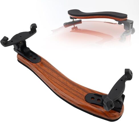 Violin Shoulder Rest, Imitation Wood Grain Violin Shoulder Rest with Foldable Height Adjustable Feet, Lightweight Fiberglass Fiddle Support (3/4 4/4) in Kuwait
