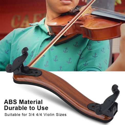 Violin Shoulder Rest for 4/4-3/4 Violins/Violas – Solidwood Violin Shoulder Rest Collapsible Fiberglass Frame with Foam Padding, Non-Slip Rubber Feet in Kuwait