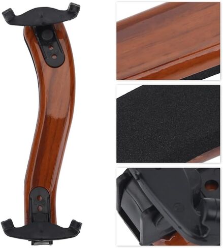 Violin Shoulder Rest for 4/4-3/4 Violins/Violas – Solidwood Violin Shoulder Rest Collapsible Fiberglass Frame with Foam Padding, Non-Slip Rubber Feet in Kuwait