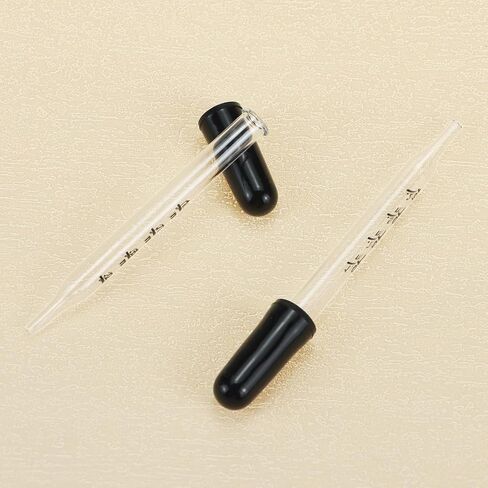 QWORK 1 ml Glass Liquid Droppers, Pack of 40Calibrated Pipettes, Essential Oil Dropper Pipettewith Kraft Boxes in Kuwait