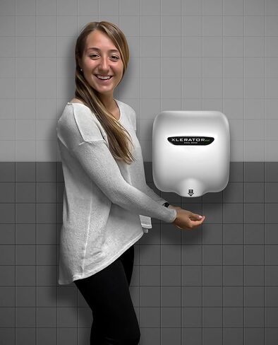 XLERATOReco XL-W-ECO 1.1N High Speed Commercial Hand Dryer, Excel Dryer, White Cast Cover, Automatic Sensor, Surface Mount, Noise Reduction Nozzle, LEED Credits, No Heat 4.5 Amps 110/120V (2 Pack) in Kuwait