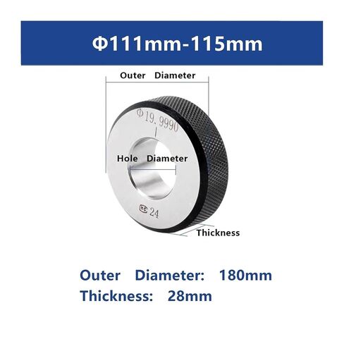 1 قطعة مقياس ثقب السلس Φ100mm-199mm القطر الداخلي مقياس المعايرة إعداد حلقة قياس (111-115 مللي متر 1 قطعة) in Saudi Arabia