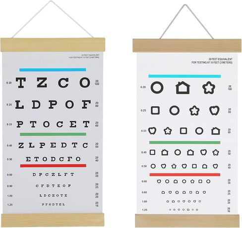 NOYOC Snellen Chart 10 Feet & Pediatric Chart, Visual Acuity Test for Kindergarten Eye Exams, Kids Gift in Kuwait