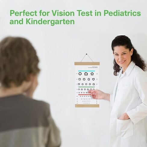 NOYOC Snellen Chart 10 Feet & Pediatric Chart, Visual Acuity Test for Kindergarten Eye Exams, Kids Gift in Kuwait
