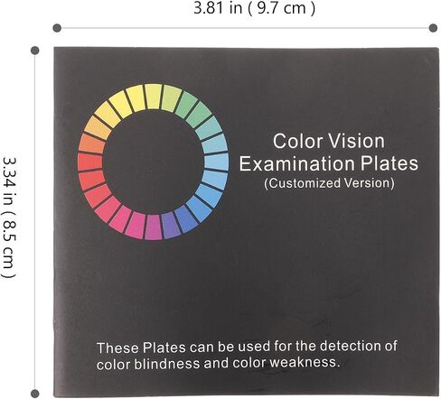 Color Test Book with Ishihara Color Chart Plates for Vision Screening and Deficiency Detection Portable Eye Testing Chart for Drivers and Home Use in Kuwait