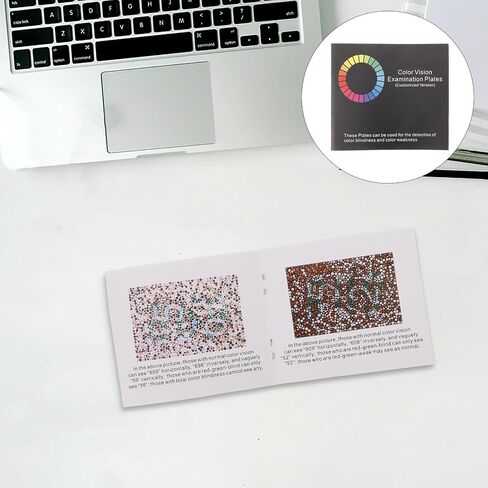 Color Test Book with Ishihara Color Chart Plates for Vision Screening and Deficiency Detection Portable Eye Testing Chart for Drivers and Home Use in Kuwait