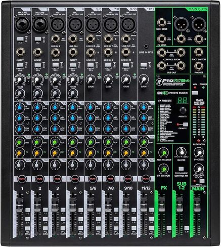 Audiosavings Bundle: (1) Mackie ProFX12v3 12-Channel Professional Effects Mixer w/USB ProFX12 v3 Bundle with (1) Mackie Protective Dust Cover For ProFX12 Mixer (2 Items) in Kuwait