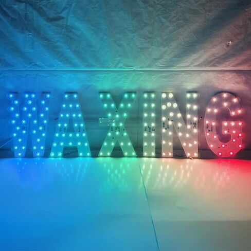 EPL Signs WAXING RGBW LED Sign - Dynamic Wave Effect Full-Color Changing Eye-Catching Commercial Window Display, 7"x28" Super Bright Storefront Board for Beauty Salon Spa in Kuwait
