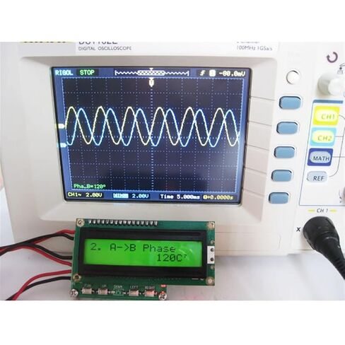 Adjustable 3-Phase 0.1Hz to 2KHz Sine Wave Signal Generator 1Hz-200KHz Frequency Counter 0-360 Degree Adjusting Phase Range in Kuwait