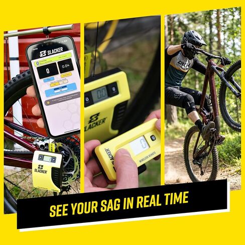 طقم ضبط تعليق Slacker MTB Starter - أداة رقمية وأداة دراجة محمولة لإعداد دقيق MTB - نظام قياس المحور لشخص واحد - أداة تعليق الدراجة للشوك والصدمات الخلفية in Kuwait