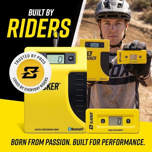 طقم ضبط تعليق Slacker MTB Starter - أداة رقمية وأداة دراجة محمولة لإعداد دقيق MTB - نظام قياس المحور لشخص واحد - أداة تعليق الدراجة للشوك والصدمات الخلفية in Kuwait