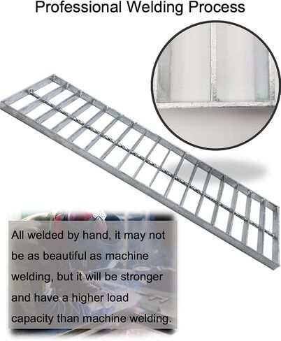 Galvanized Steel Drain Grate 24x5 in for Polylok Heavy Duty Trench, B-Class 28100 lbs Heavy-Duty Outdoor Driveway Channel Drainage Grate, Silver Rectangle Replacement Metal Sewer Cover 2pcs in Kuwait