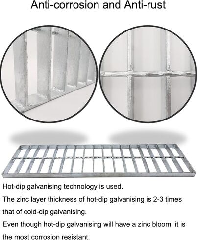 Galvanized Steel Drain Grate 24x5 in for Polylok Heavy Duty Trench, B-Class 28100 lbs Heavy-Duty Outdoor Driveway Channel Drainage Grate, Silver Rectangle Replacement Metal Sewer Cover 2pcs in Kuwait