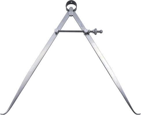 Taytools 468075 Toolmaker's “Yankee" Spring Inside Calipers ID Dividers, Solid Nut, 0-10.5 Inches / 257 mm Range, Fine Adjustment Mechanism, Flat Leg in Kuwait