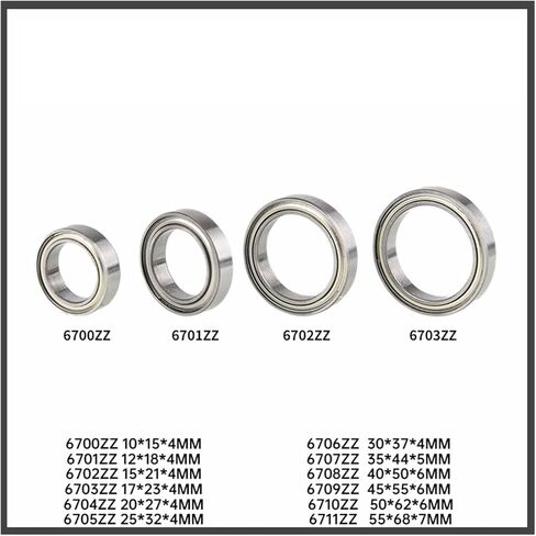 4/10PCS Thin-Wall Deep Groove Ball Bearing 6705ZZ 2RS 25x32x4mm(6705zz,10Pcs) in Kuwait