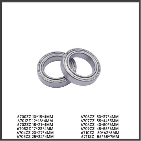 4/10PCS Thin-Wall Deep Groove Ball Bearing 6705ZZ 2RS 25x32x4mm(6705zz,10Pcs) in Kuwait