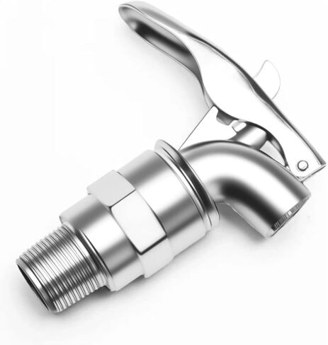 3/4 Inch Self Closing Barrel Faucet for 55 Gallon Drums | Zinc alloy oil drum tap with PTFE gasket for dispensing oil, fuel and non-corrosive liquids in Kuwait