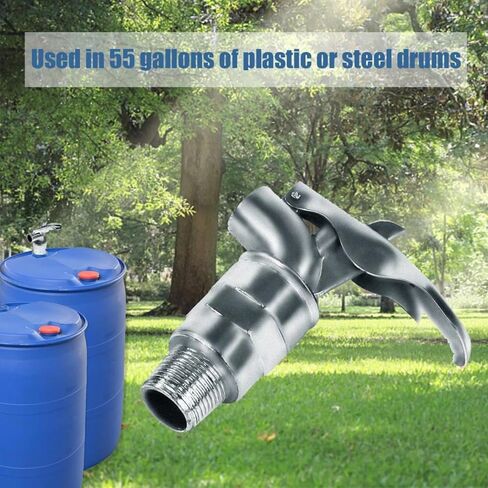 3/4 Inch Self Closing Barrel Faucet for 55 Gallon Drums | Zinc alloy oil drum tap with PTFE gasket for dispensing oil, fuel and non-corrosive liquids in Kuwait