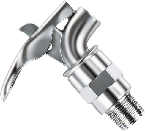 3/4 Inch Self Closing Barrel Faucet for 55 Gallon Drums | Zinc alloy oil drum tap with PTFE gasket for dispensing oil, fuel and non-corrosive liquids in Kuwait