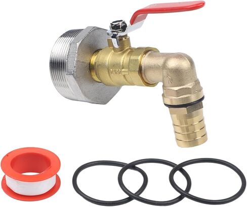 Stainless Steel Replacement Faucet for 200L Oil Drum, Leak-Proof Outlet Tap with Acid Alkali Resistance, 20mm/25mm/32mm Spigot Valve for Water Tonne Bucket Parts(20mm) in Kuwait