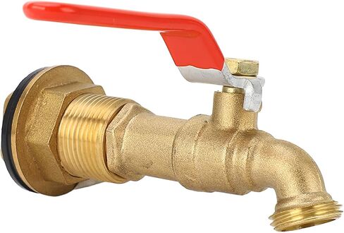 Quarter Turn Brass Rain Drum Spigot Easy Install Faucet for Water Tanks Pools, 1/2 Inch Valve, Durable Material, Wide Application in Kuwait