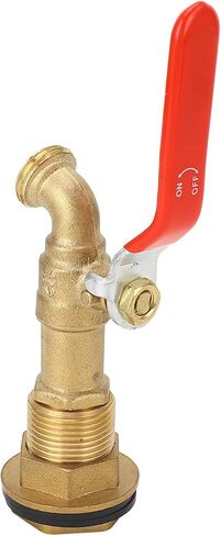 Quarter Turn Brass Rain Drum Spigot Easy Install Faucet for Water Tanks Pools, 1/2 Inch Valve, Durable Material, Wide Application in Kuwait
