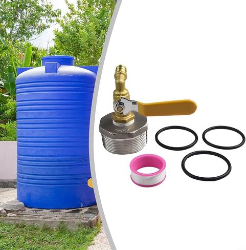 صنبور الطبل مع حشية Epdm من الفولاذ المقاوم للصدأ DN50 صمام مخرج بديل لطبل الماء الزيتي 200 لتر، مجموعة حنفية المطر، تصميم مانع للتسرب، 3 أختام دائرية، خيط 2 بوصة لساحة الحديقة in Kuwait