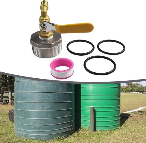 صنبور الطبل مع حشية Epdm من الفولاذ المقاوم للصدأ DN50 صمام مخرج بديل لطبل الماء الزيتي 200 لتر، مجموعة حنفية المطر، تصميم مانع للتسرب، 3 أختام دائرية، خيط 2 بوصة لساحة الحديقة in Kuwait