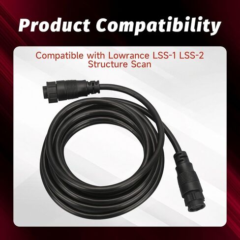 3005.6907 كابل تمديد محول الطاقة 10 أقدام، 9 دبابيس متوافق مع Lowrance LSS-1 LSS-2 استبدال مسح الهيكل 000-00099-006 in Kuwait