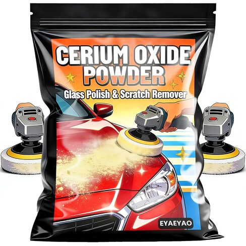 4 Oz Cerium Oxide Glass Polish & Scratch Remover - High Purity Glass Polishing Compound for Auto Windshield, Mirror & Window Polish, Professional Grade Cerium Oxide Powder (4 oz) in Kuwait