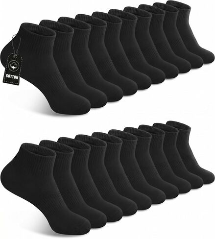 YSense 10 Pairs Quarter Socks Women Cotton Athletic Running Ankle Crew Socks with Arch Support in Saudi Arabia