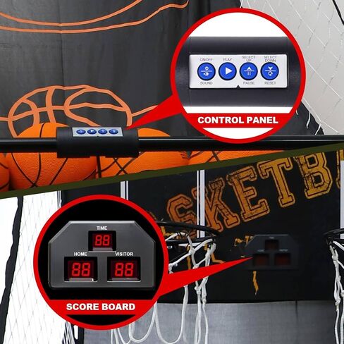 Double Basketball Shooting Machine,Folding Home Basketball Shooting Machine Rack,Basketball Arcade Game,for All Basketball Sports Enthusiasts in Kuwait