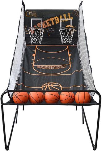 Double Basketball Shooting Machine,Folding Home Basketball Shooting Machine Rack,Basketball Arcade Game,for All Basketball Sports Enthusiasts in Kuwait