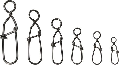 60Pcs Dual Snap Hanger Stainless Steel B-Type Spring Hook for Sea Fishing Shallow Water Fishing in Kuwait