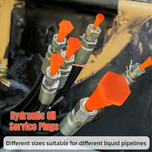 35 Pieces Hydraulic Oil Service Plugs, Universal Industrial Silicone Rubber Hose Plugs, 3 Sizes Drip Proof Tapered Stopper Plug Kit for Irrigation Oil Pipes Heavy Equipment Oil Port in Kuwait