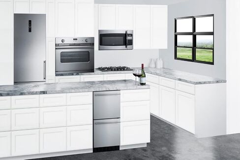 Summit 15" Two Drawer Refrigerator, 1.7 cu.ft.Capacity, ADA Compliant, 18" Shallow Depth, Stainless Steel, Panel Ready Capable*- ASDR1524 (*Panels not included) in Saudi Arabia