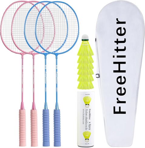 Badminton Set for Beginners, Families, Kids & Adults | 2/4/6 Rackets, 3/6 Shuttlecocks & 1 Carrying Bag. Great for Backyard, Park, Garden, Lawn & Beach. Perfect Outdoor Sports Game in Kuwait