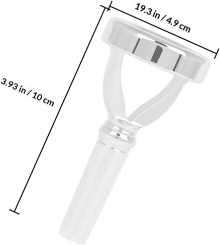 minkissy Silver Brass Tuba Mouthpiece Replacement with All-round Protection and Strong Sound Penetration, Practical Instrument Accessory for Tuba Players and Euphonium Mouthpiece Training in Kuwait