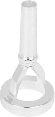 Silver Plated Brass Tuba Mouthpiece Trainer Strong Sound Penetration and Integrated Molding, Instrument Fitting for Practice and Performance in Kuwait